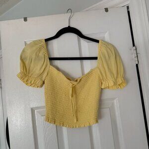 Aritzia Smocked Crop Top